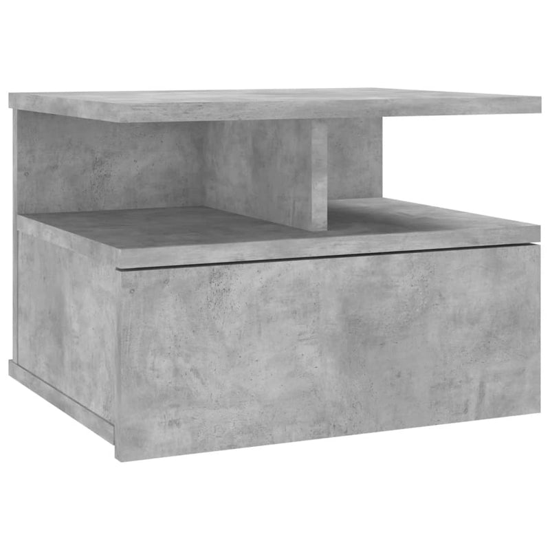 Floating Nightstands 2 pcs Concrete Grey 40x31x27 cm Engineered Wood