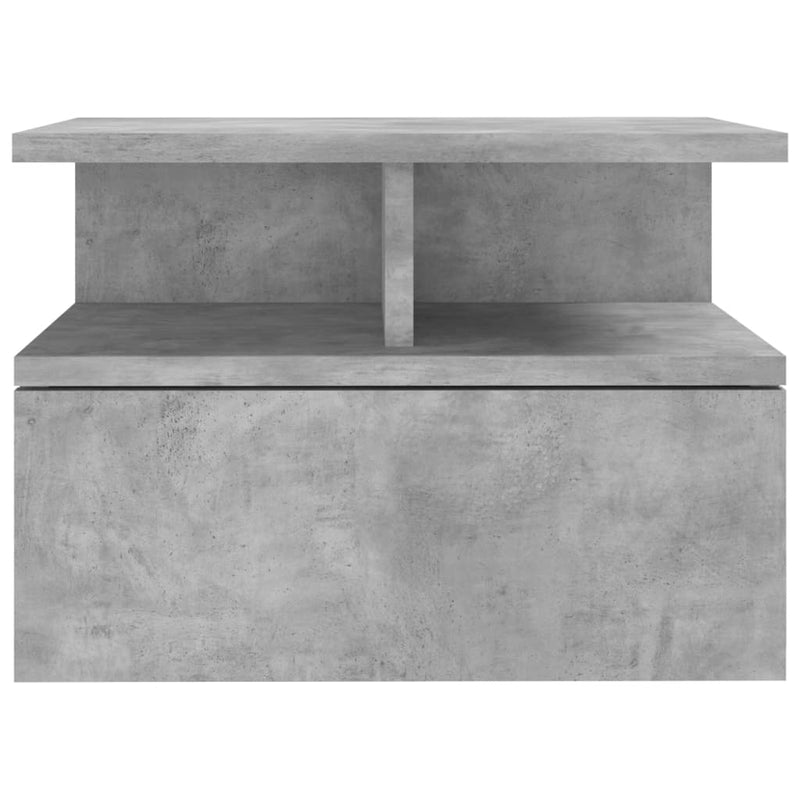 Floating Nightstands 2 pcs Concrete Grey 40x31x27 cm Engineered Wood