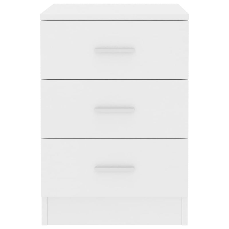 Bedside Cabinet White 38x35x56 cm Engineered Wood