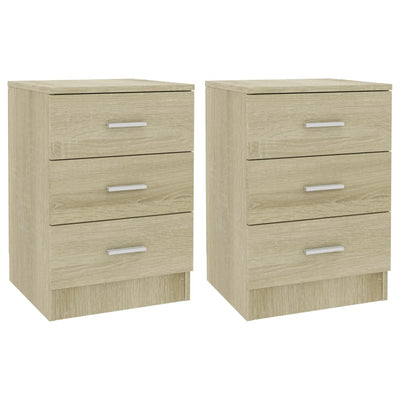 Bedside Cabinets 2 pcs Sonoma Oak 38x35x56 cm Engineered Wood