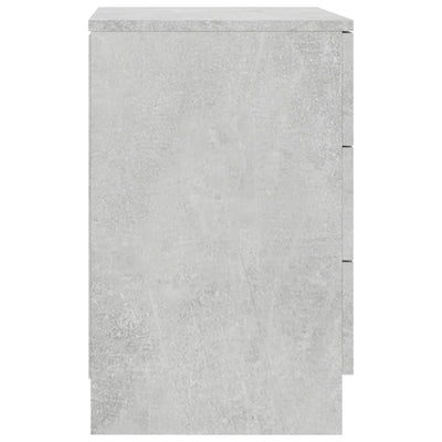 Bedside Cabinet Concrete Grey 38x35x56 cm Engineered Wood