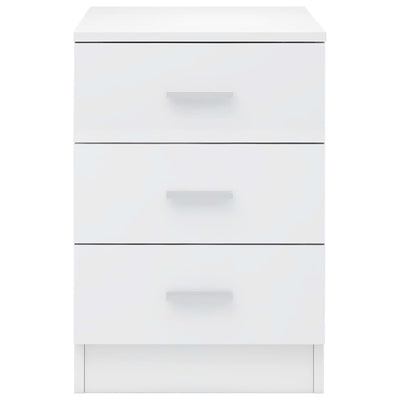 Bedside Cabinet High Gloss White 38x35x56 cm Engineered Wood