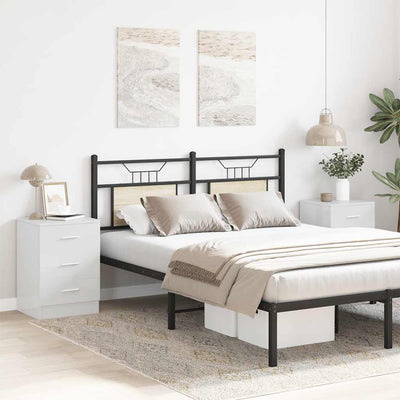 Bedside Cabinets 2 pcs High Gloss White 38x35x56 cm Engineered Wood