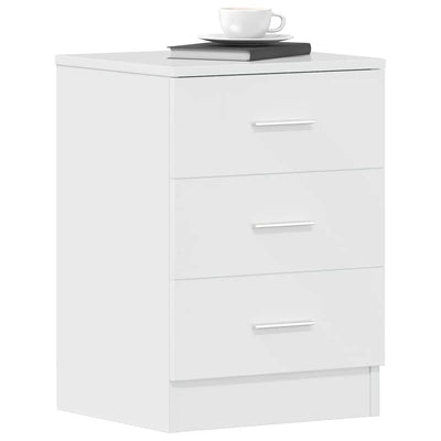 Bedside Cabinets 2 pcs High Gloss White 38x35x56 cm Engineered Wood