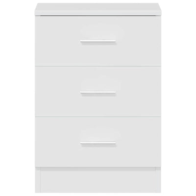 Bedside Cabinets 2 pcs High Gloss White 38x35x56 cm Engineered Wood