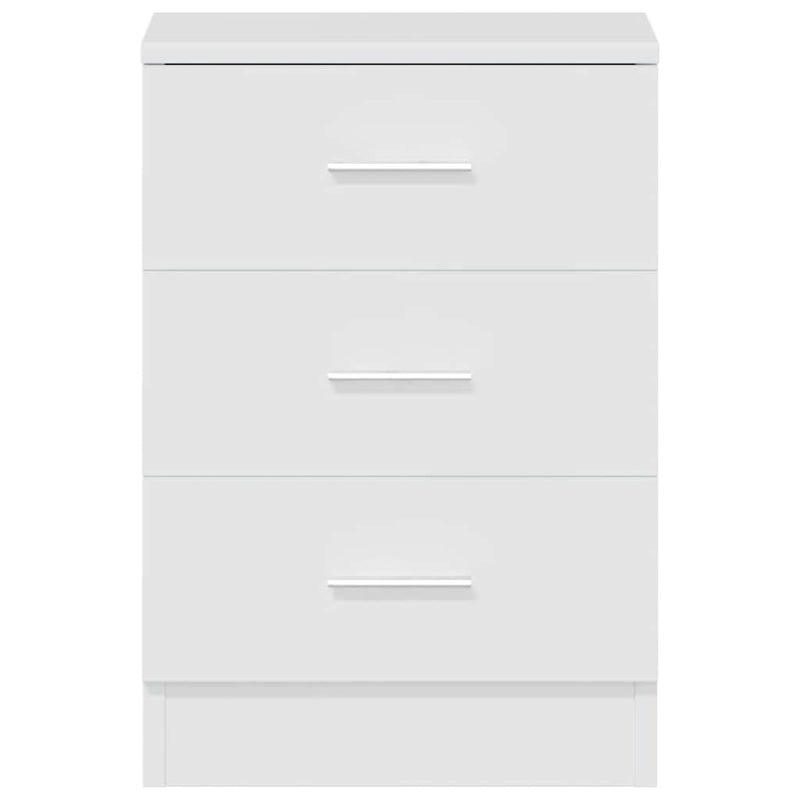 Bedside Cabinets 2 pcs High Gloss White 38x35x56 cm Engineered Wood