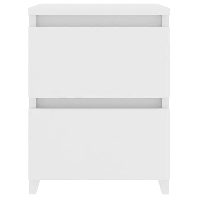 Bedside Cabinets 2 pcs White 30x30x40 cm Engineered Wood