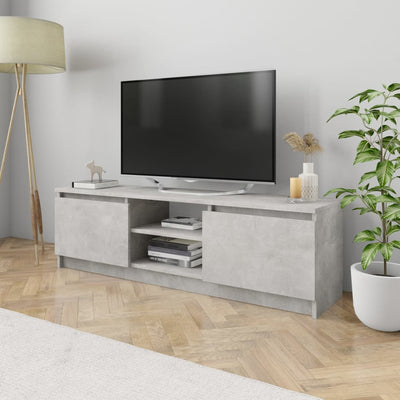 TV Cabinet Concrete Grey 120x30x35.5 cm Engineered Wood