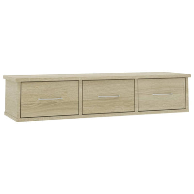 Wall-mounted Drawer Shelf Sonoma Oak 88x26x18.5 cm Engineered Wood