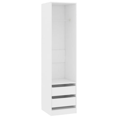 Wardrobe with Drawers White 50x50x200 cm Engineered Wood