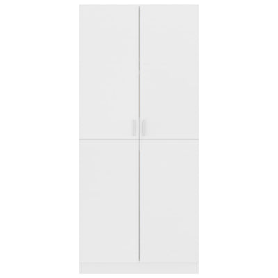 Wardrobe White 80x52x180 cm Engineered Wood