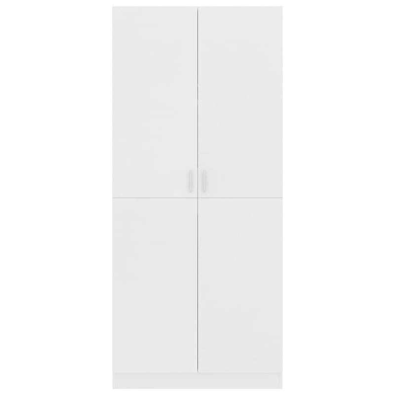 Wardrobe White 80x52x180 cm Engineered Wood