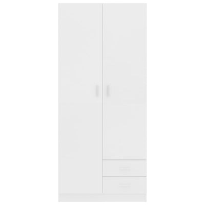 Wardrobe White 80x52x180 cm Engineered Wood