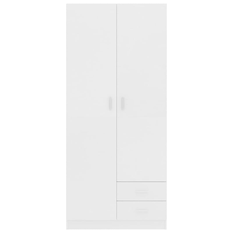 Wardrobe White 80x52x180 cm Engineered Wood
