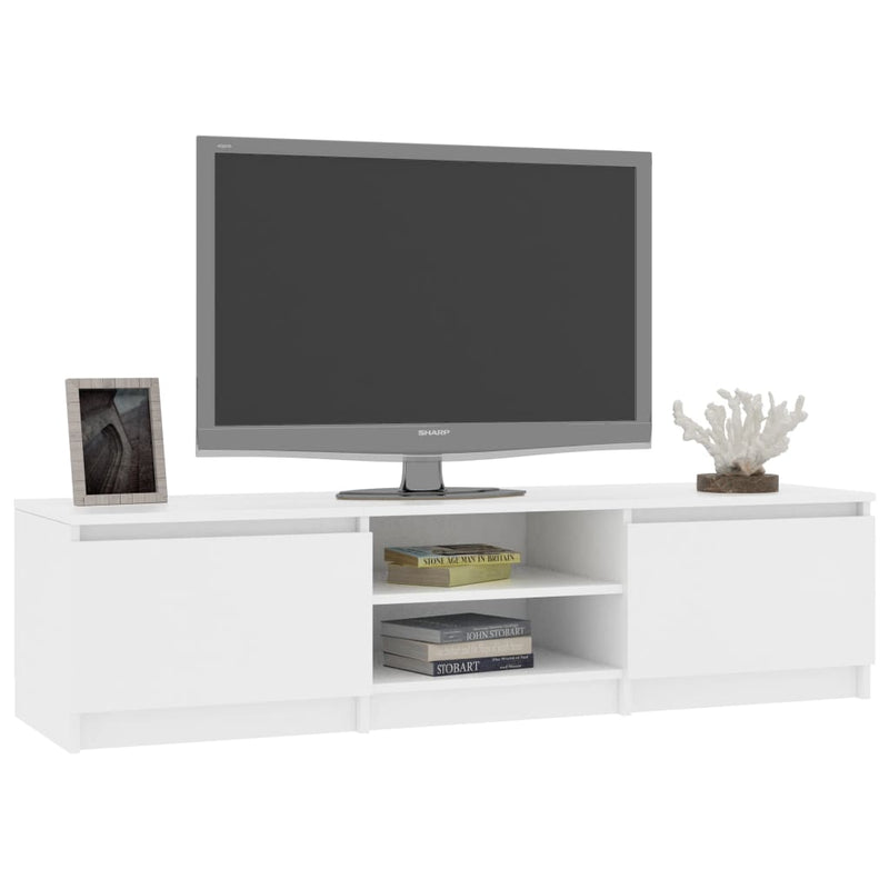 TV Cabinet White 140x40x35.5 cm Engineered Wood