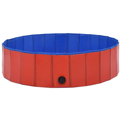 Foldable Dog Swimming Pool Red 120x30 cm PVC