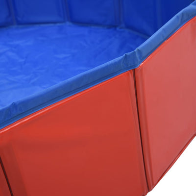 Foldable Dog Swimming Pool Red 120x30 cm PVC