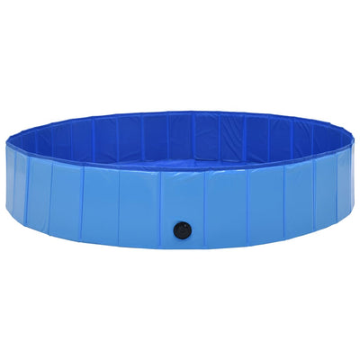 Foldable Dog Swimming Pool Blue 160x30 cm PVC