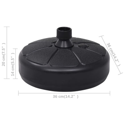 Umbrella Base Sand/Water Filled 15 L Black