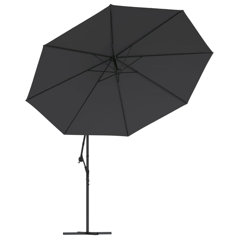 Cantilever Garden Parasol with Aluminium Pole 350 cm Black