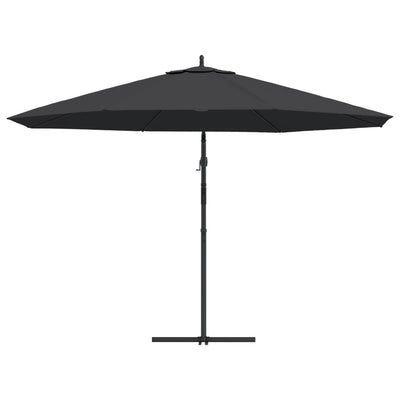 Cantilever Garden Parasol with Aluminium Pole 350 cm Black