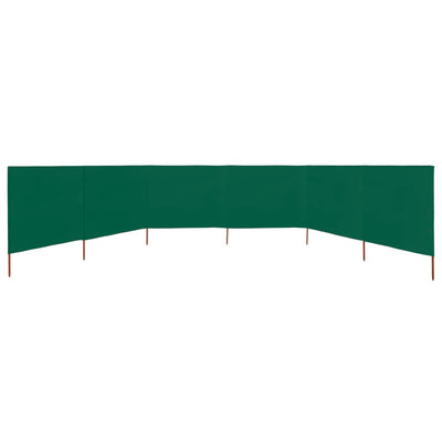 6-panel Wind Screen Fabric 800x120 cm Green