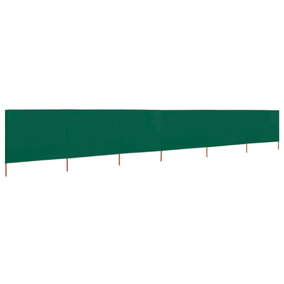 6-panel Wind Screen Fabric 800x160 cm Green