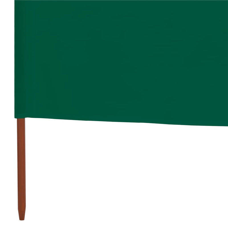 6-panel Wind Screen Fabric 800x160 cm Green