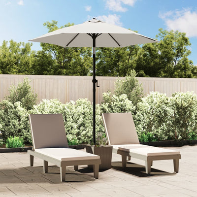 Garden Parasol Sand White 200x224 cm Aluminium