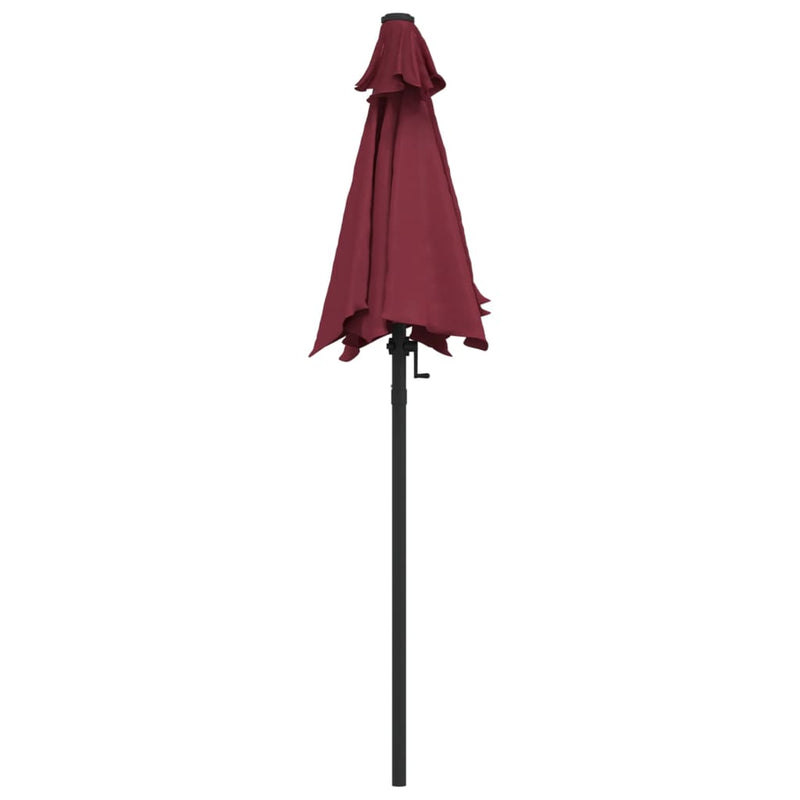 Parasol Burgundy 200x224 cm Aluminium