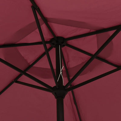 Parasol Burgundy 200x224 cm Aluminium