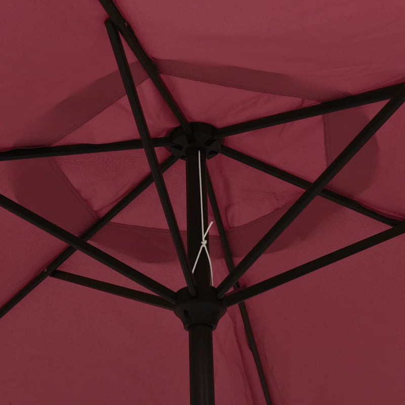 Parasol Burgundy 200x224 cm Aluminium