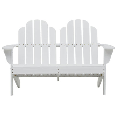 Double Adirondack Chair Wood White