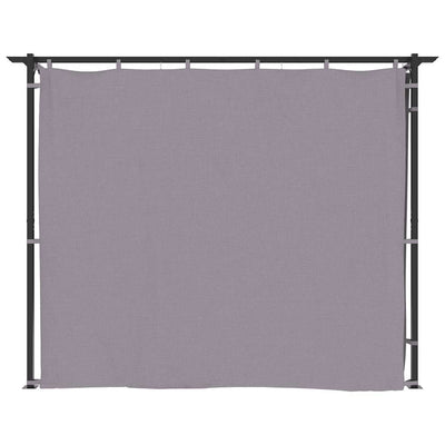 Gazebo with Curtains 3x3 m Anthracite Steel