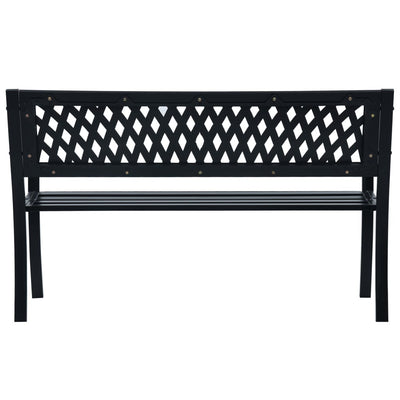 Garden Bench 125 cm Black Steel