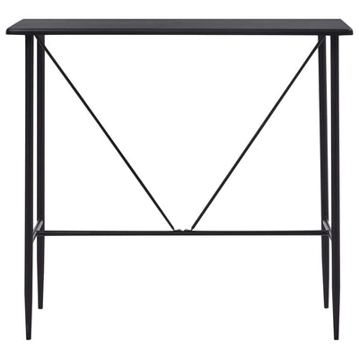 Bar Table Black 120x60x110 cm MDF