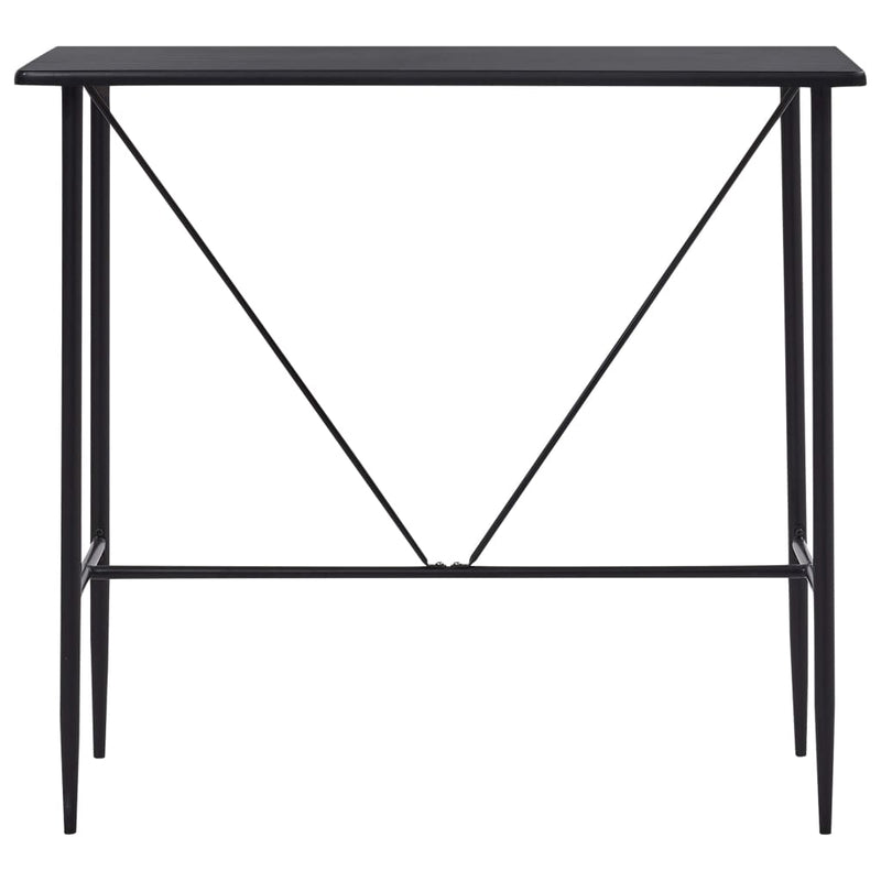 Bar Table Black 120x60x110 cm MDF