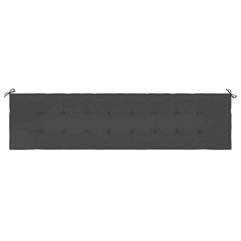 Garden Bench Cushion Black 200x50x3 cm Oxford Fabric