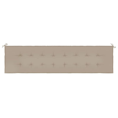 Garden Bench Cushion Taupe 200x50x4 cm Oxford Fabric