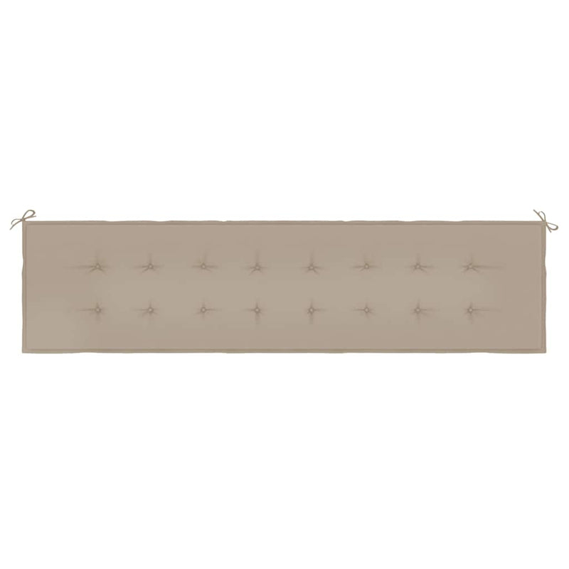 Garden Bench Cushion Taupe 200x50x4 cm Oxford Fabric