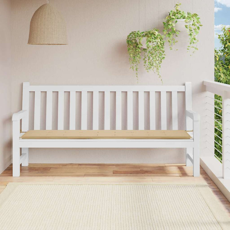 Garden Bench Cushion Beige 200x50x3 cm Oxford Fabric