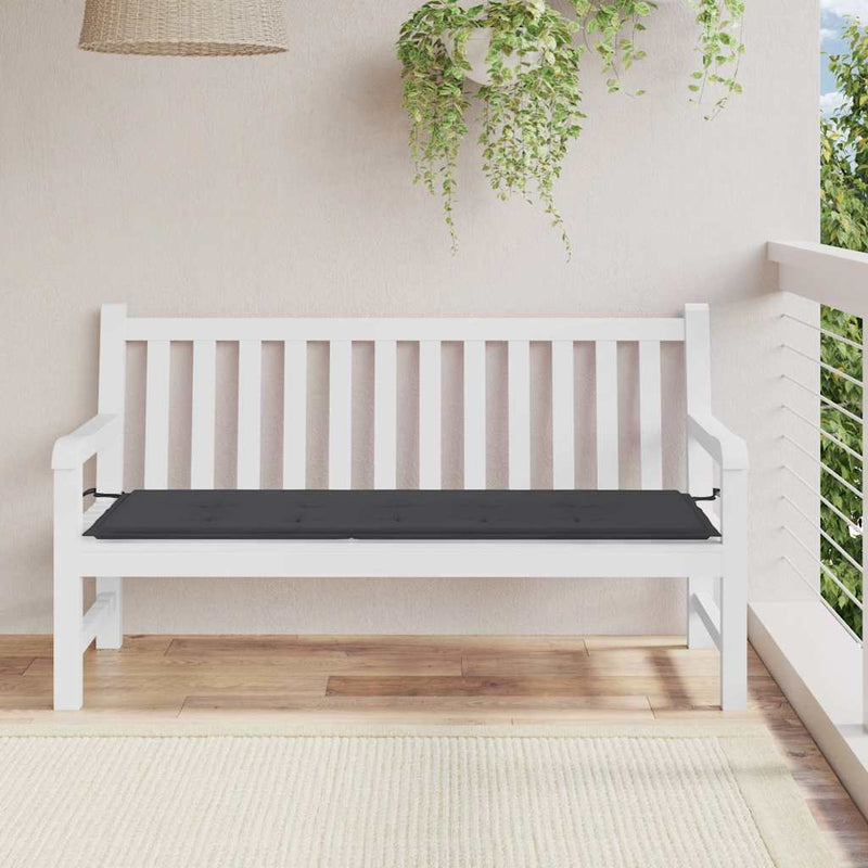 Garden Bench Cushion Black 150x50x3 cm Oxford Fabric