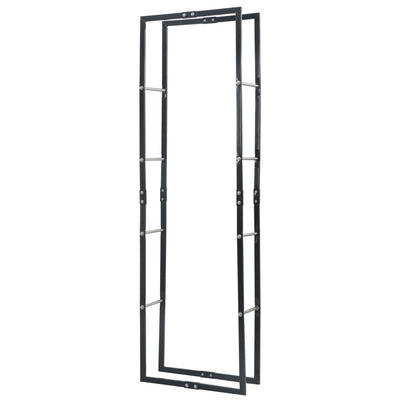 Firewood Rack Black 60x25x200 cm Steel