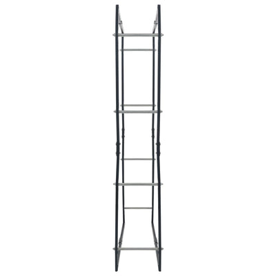 Firewood Rack Black 80x25x150 cm Steel