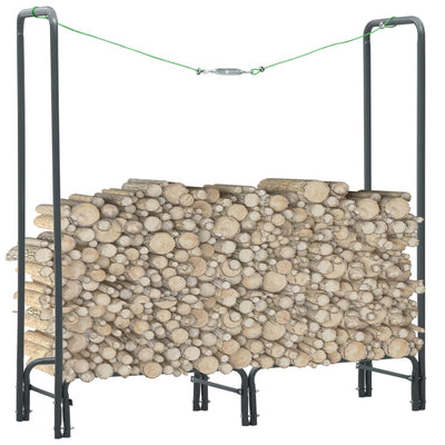 Firewood Rack Anthracite 120x35x120 cm Steel