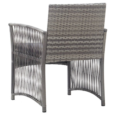 Garden Armchairs with Cushions 2 pcs Anthracite Poly Rattan