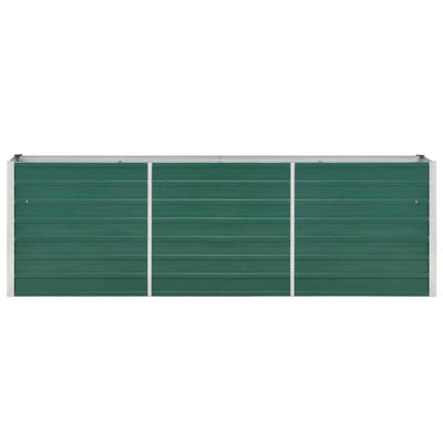 Garden Raised Bed Galvanised Steel 240x40x77 cm Green