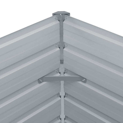 Garden Raised Bed Galvanised Steel 600x80x77 cm Grey