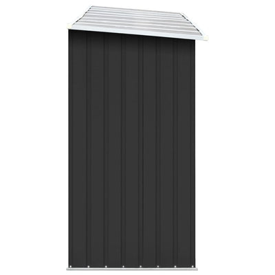 Garden Log Storage Shed Galvanised Steel 330x84x152 cm Anthracite