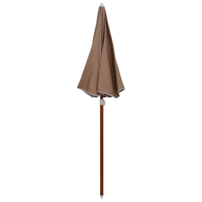 Garden Parasol with Steel Pole 180 cm Taupe